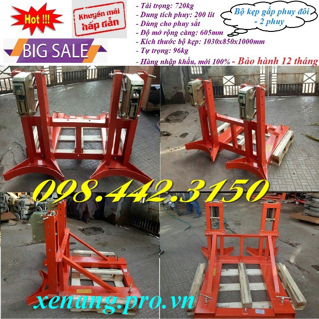 Bộ kẹp phuy sắt đ&ocirc;i