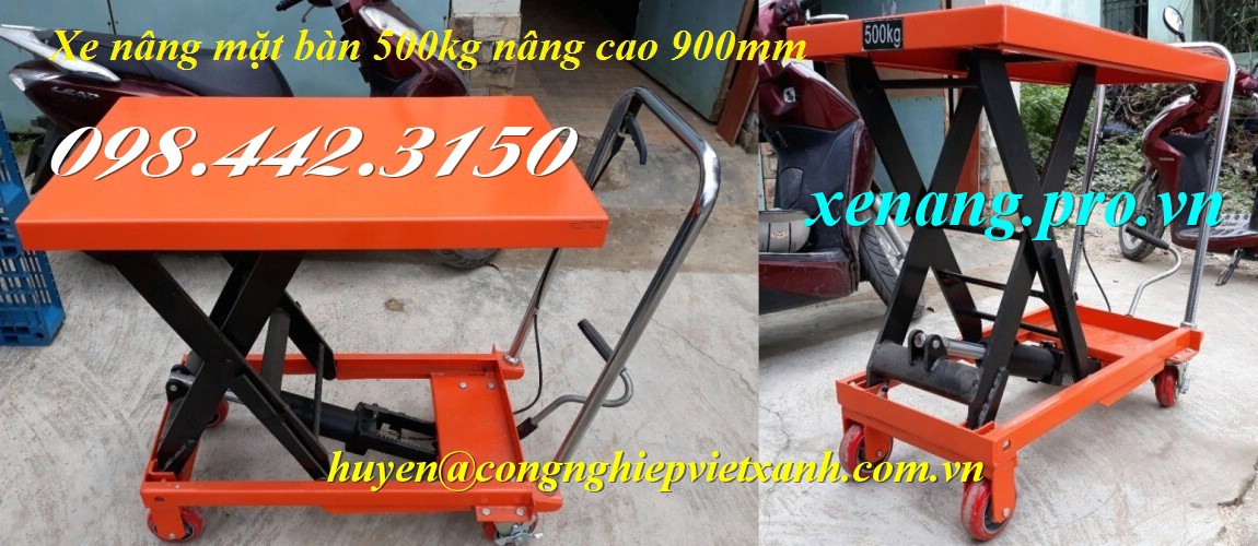 Xe n&acirc;ng b&agrave;n 500kg