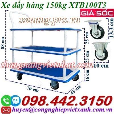Xe đẩy hàng 150kg XTB100T3