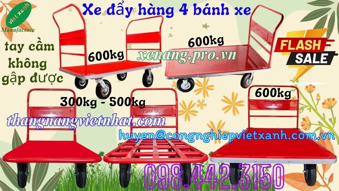 Xe đẩy hàng 4 bánh