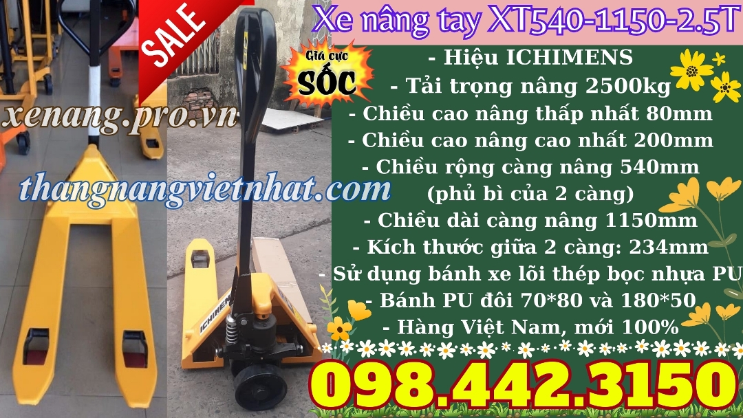 Xe nâng tay XT540-1150-2.5T