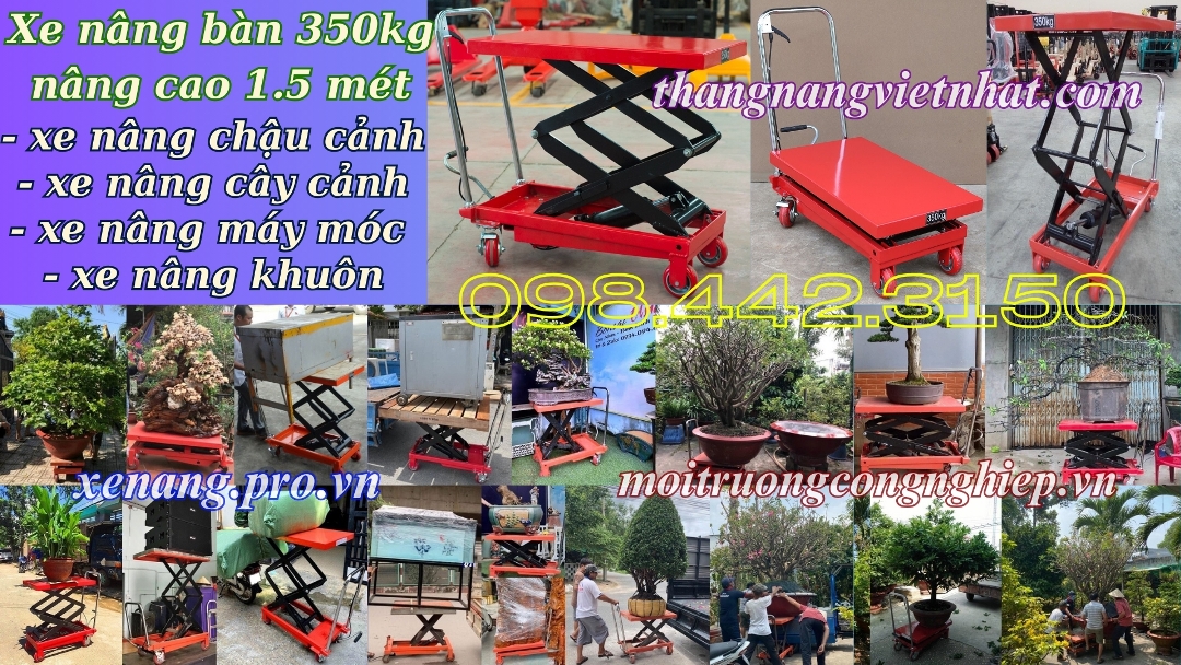 Xe nâng bàn 350kg nâng cao 1.5 mét NIULI