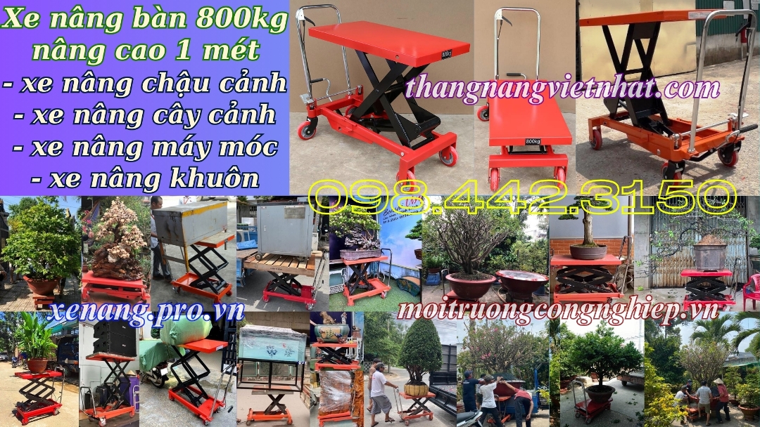 Xe nâng bàn 800kg nâng cao 1 mét NIULI