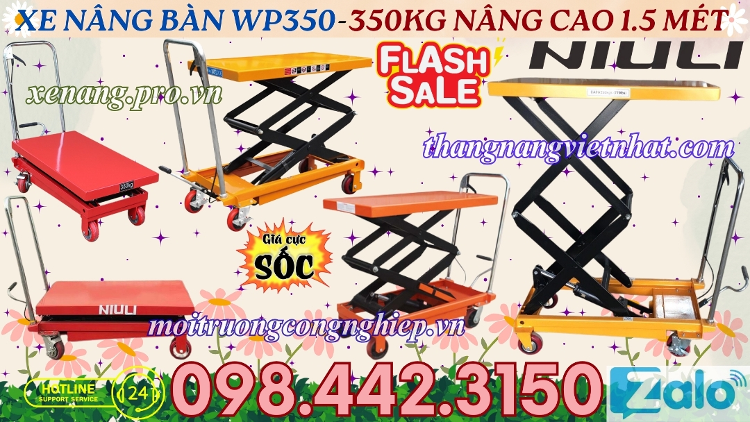 Xe nâng bàn WP350 - 350kg nâng cao 1.5 mét