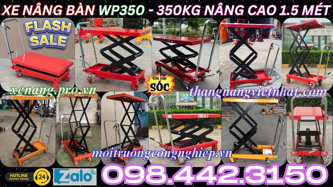 Xe nâng bàn WP350 - 350kg nâng cao 1500mm