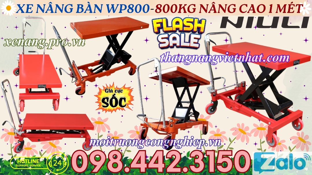 Xe nâng bàn WP800 - 800kg nâng cao 1 mét
