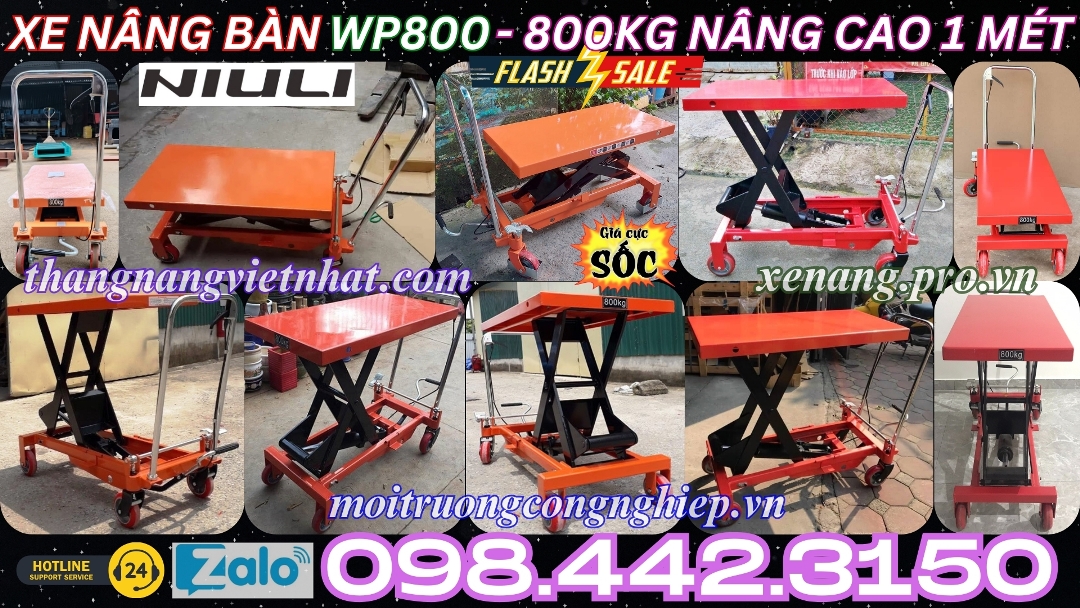 Xe nâng bàn WP800 - 800kg nâng cao 1000mm