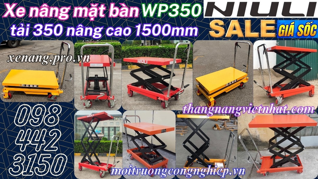 Xe nâng mặt bàn WP350 - 350kg nâng cao 1500mm
